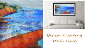 The Sunday Art Show - English beach scene painting tutorial - real time video
